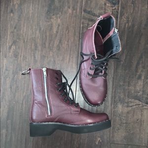 Steve Madden leather combat boots